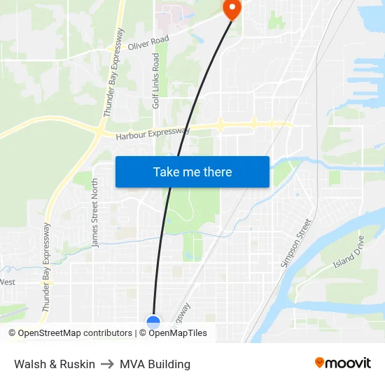 Walsh & Ruskin to MVA Building map