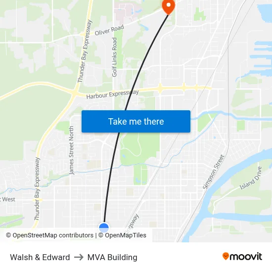 Walsh & Edward to MVA Building map