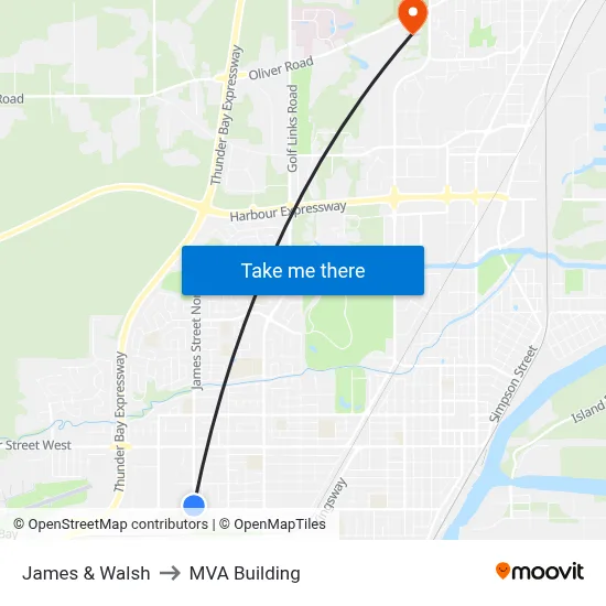 James & Walsh to MVA Building map