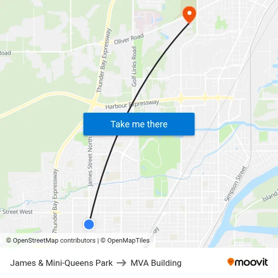 James & Mini-Queens Park to MVA Building map
