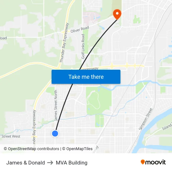 James & Donald to MVA Building map