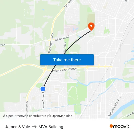 James & Vale to MVA Building map