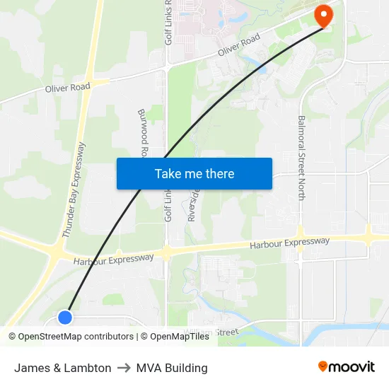 James & Lambton to MVA Building map