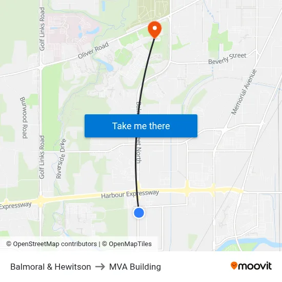 Balmoral & Hewitson to MVA Building map