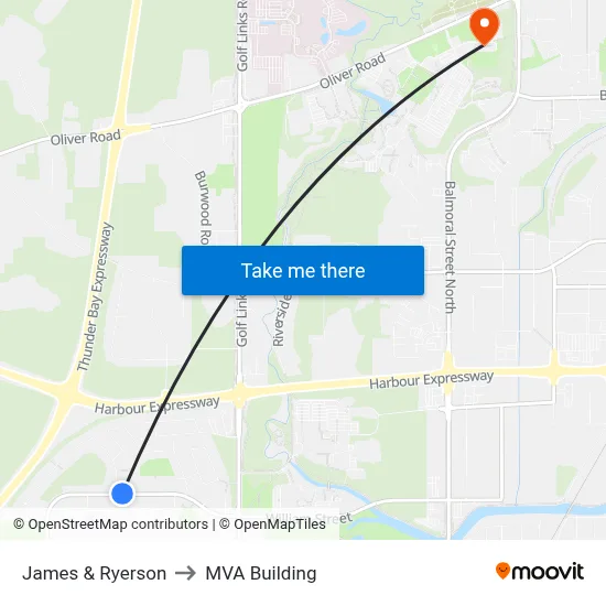 James & Ryerson to MVA Building map