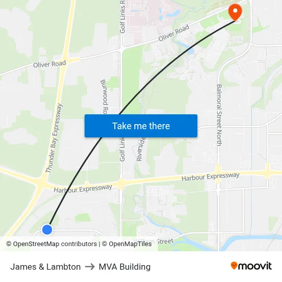 James & Lambton to MVA Building map