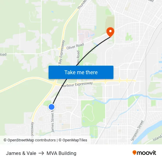 James & Vale to MVA Building map