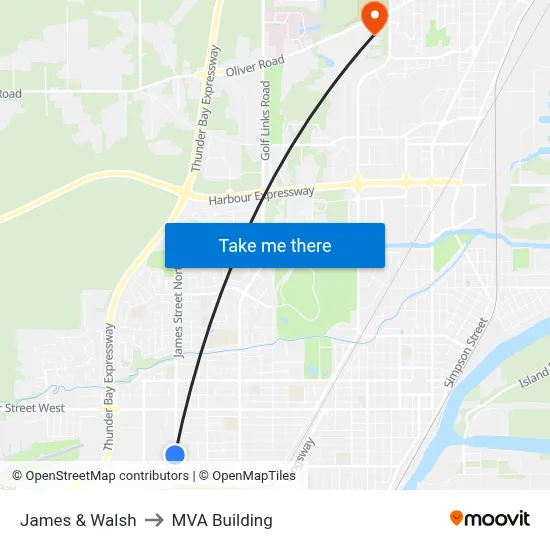 James & Walsh to MVA Building map