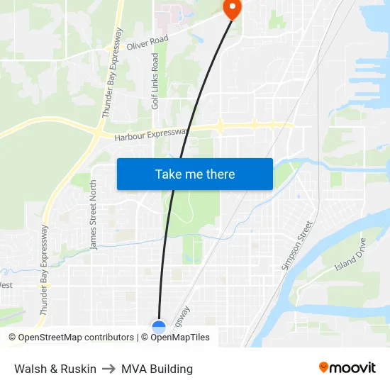 Walsh & Ruskin to MVA Building map