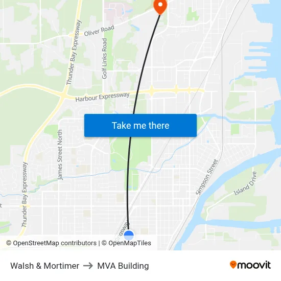 Walsh & Mortimer to MVA Building map