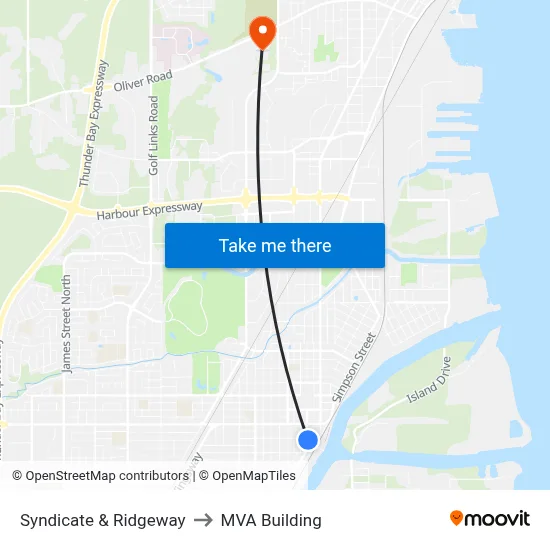 Syndicate & Ridgeway to MVA Building map