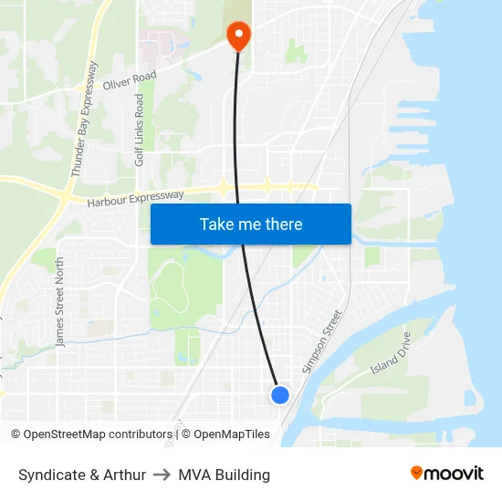 Syndicate & Arthur to MVA Building map