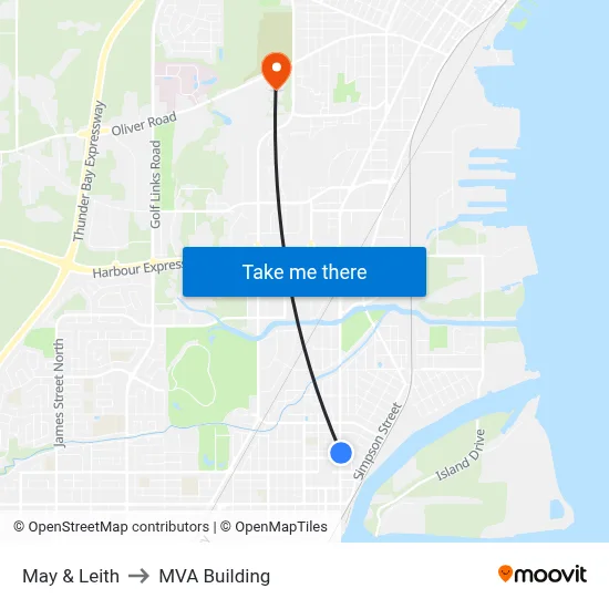May & Leith to MVA Building map