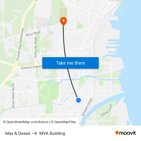 May & Dease to MVA Building map