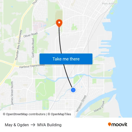 May & Ogden to MVA Building map