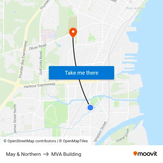 May & Northern to MVA Building map
