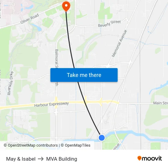May & Isabel to MVA Building map