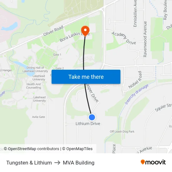 Tungsten & Lithium to MVA Building map