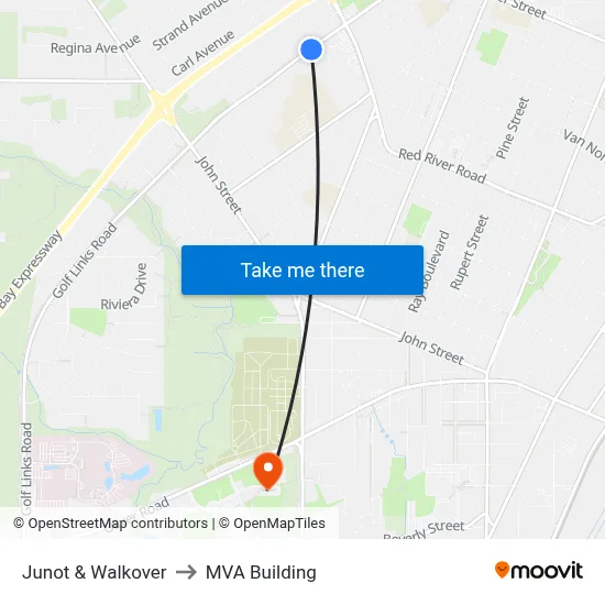 Junot & Walkover to MVA Building map