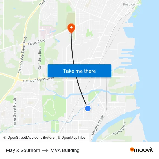 May & Southern to MVA Building map