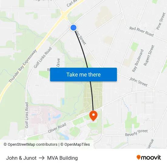 John & Junot to MVA Building map