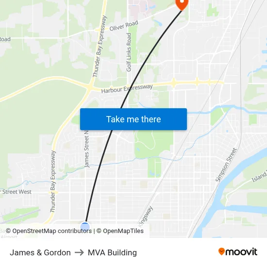 James & Gordon to MVA Building map