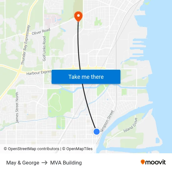 May & George to MVA Building map