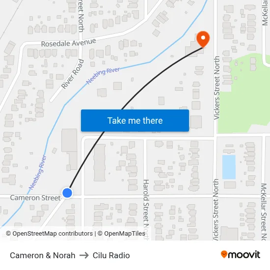 Cameron & Norah to Cilu Radio map