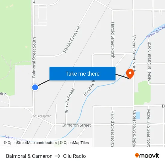 Balmoral & Cameron to Cilu Radio map