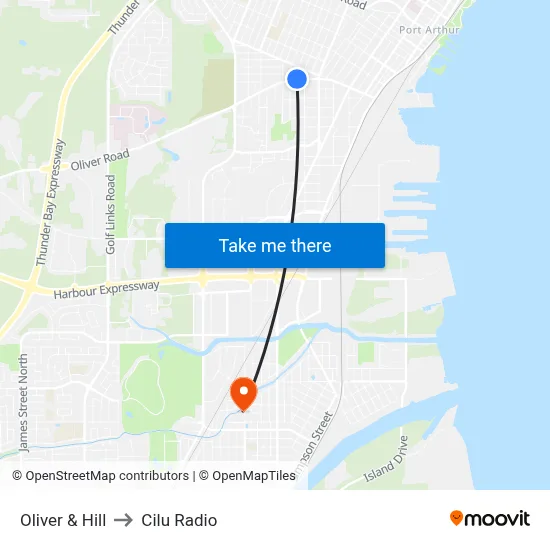 Oliver & Hill to Cilu Radio map