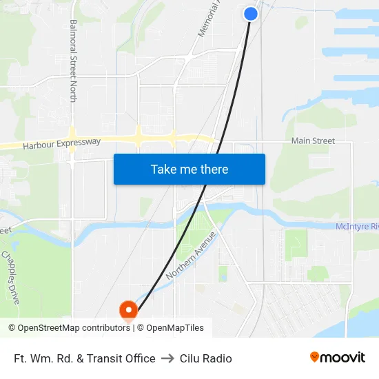 Ft. Wm. Rd. & Transit Office to Cilu Radio map