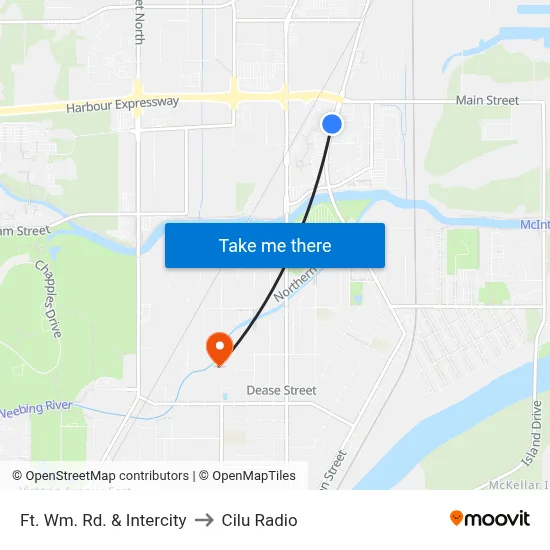 Ft. Wm. Rd. & Intercity to Cilu Radio map
