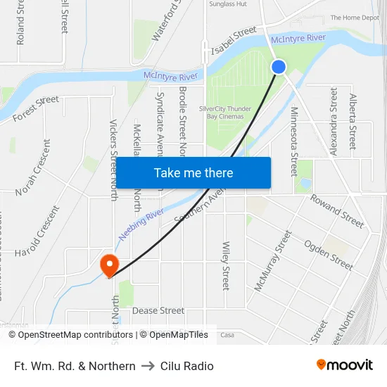 Ft. Wm. Rd. & Northern to Cilu Radio map