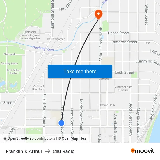 Franklin & Arthur to Cilu Radio map