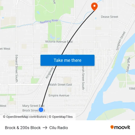 Brock & 200s Block to Cilu Radio map