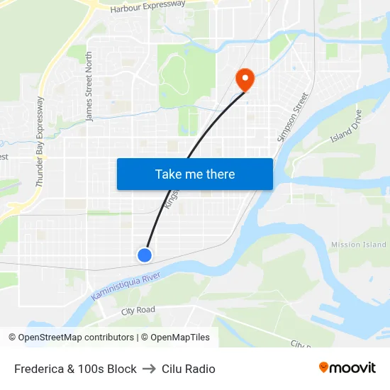 Frederica & 100s Block to Cilu Radio map