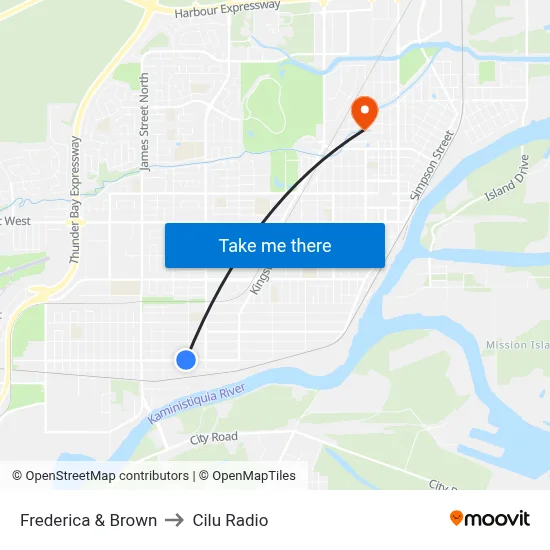 Frederica & Brown to Cilu Radio map