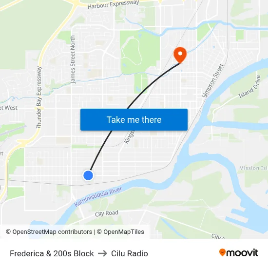 Frederica & 200s Block to Cilu Radio map