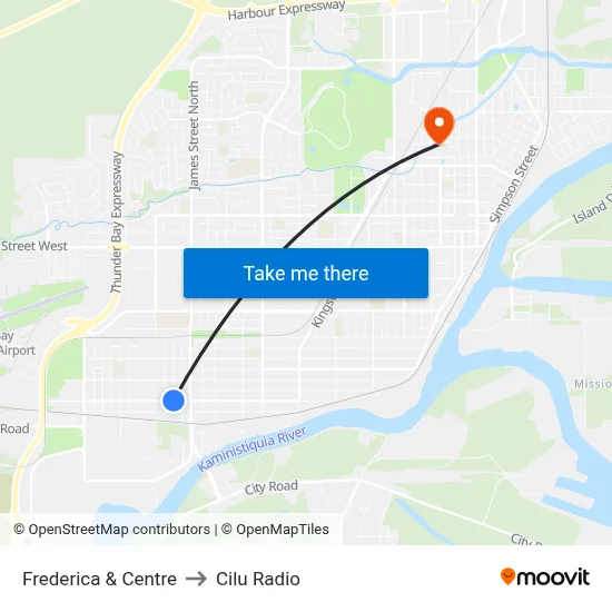 Frederica & Centre to Cilu Radio map