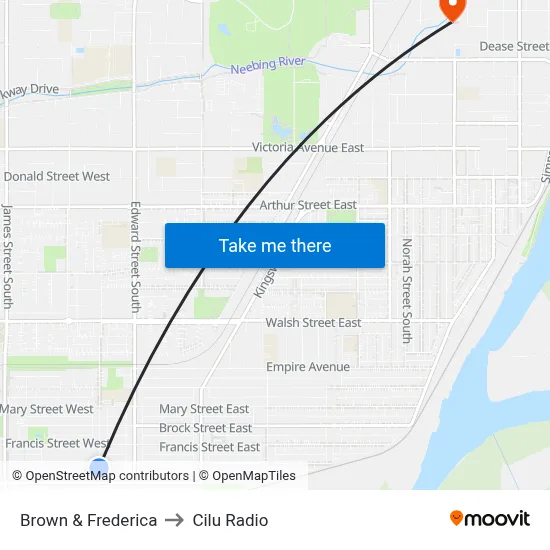 Brown & Frederica to Cilu Radio map