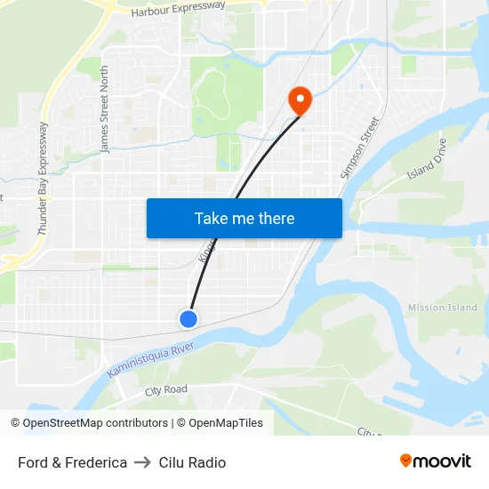 Ford & Frederica to Cilu Radio map