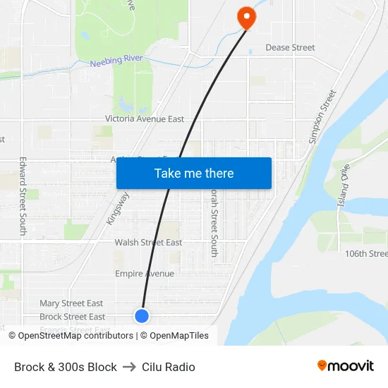 Brock & 300s Block to Cilu Radio map