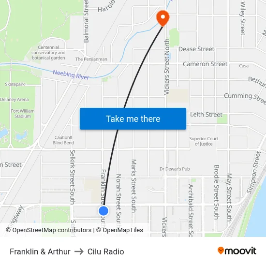 Franklin & Arthur to Cilu Radio map