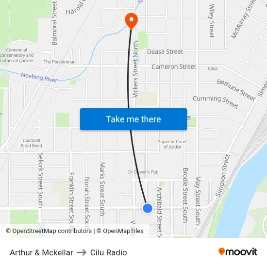 Arthur & Mckellar to Cilu Radio map