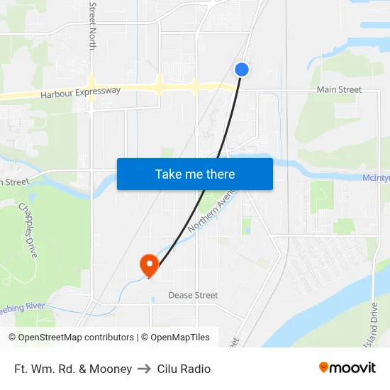 Ft. Wm. Rd. & Mooney to Cilu Radio map