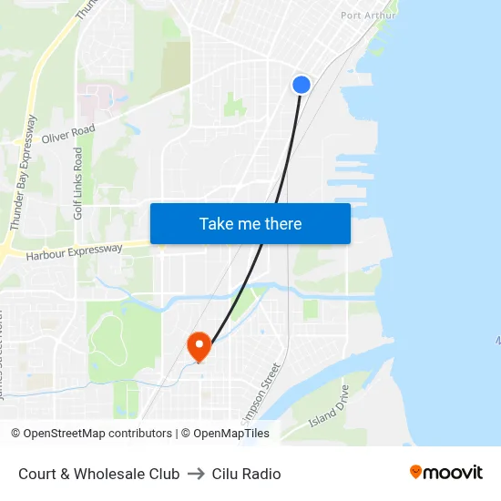 Court & Wholesale Club to Cilu Radio map
