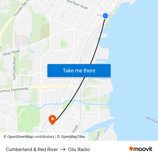 Cumberland & Red River to Cilu Radio map
