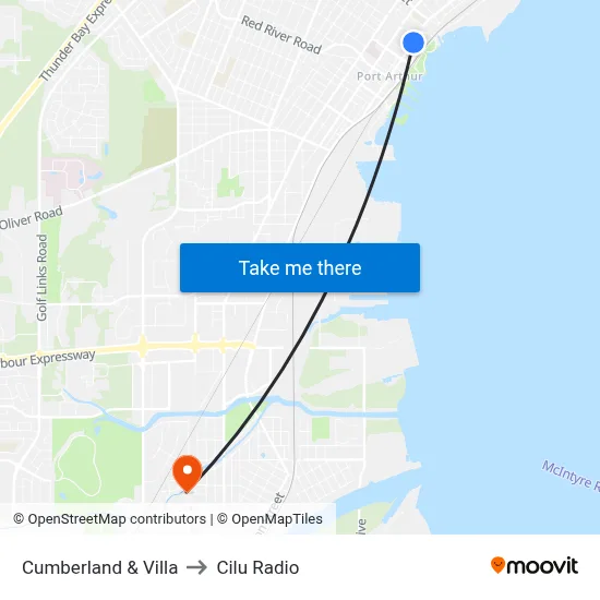 Cumberland & Villa to Cilu Radio map