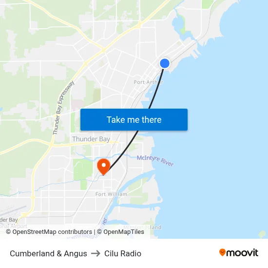 Cumberland & Angus to Cilu Radio map