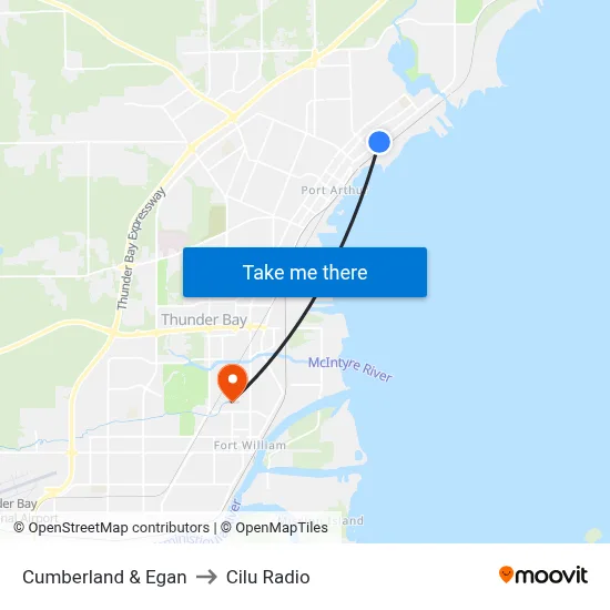 Cumberland & Egan to Cilu Radio map
